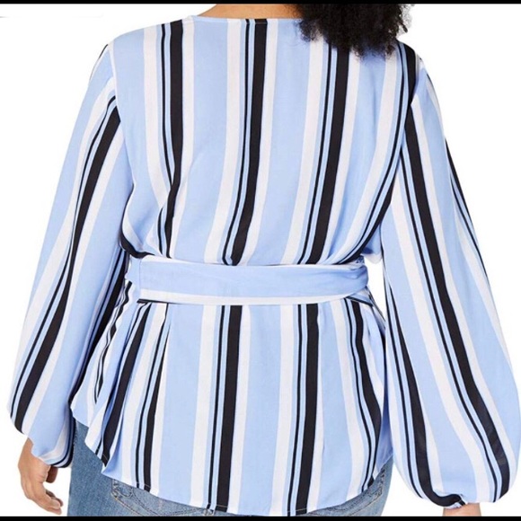 I.N.C. Internacional Concepts Yacht Stripe Blouse - Picture 4 of 8